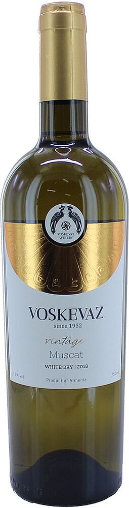 Գինի սպիտակ «Ոսկեվազ Վինտաժ Մուսկատ» 0.75լ
