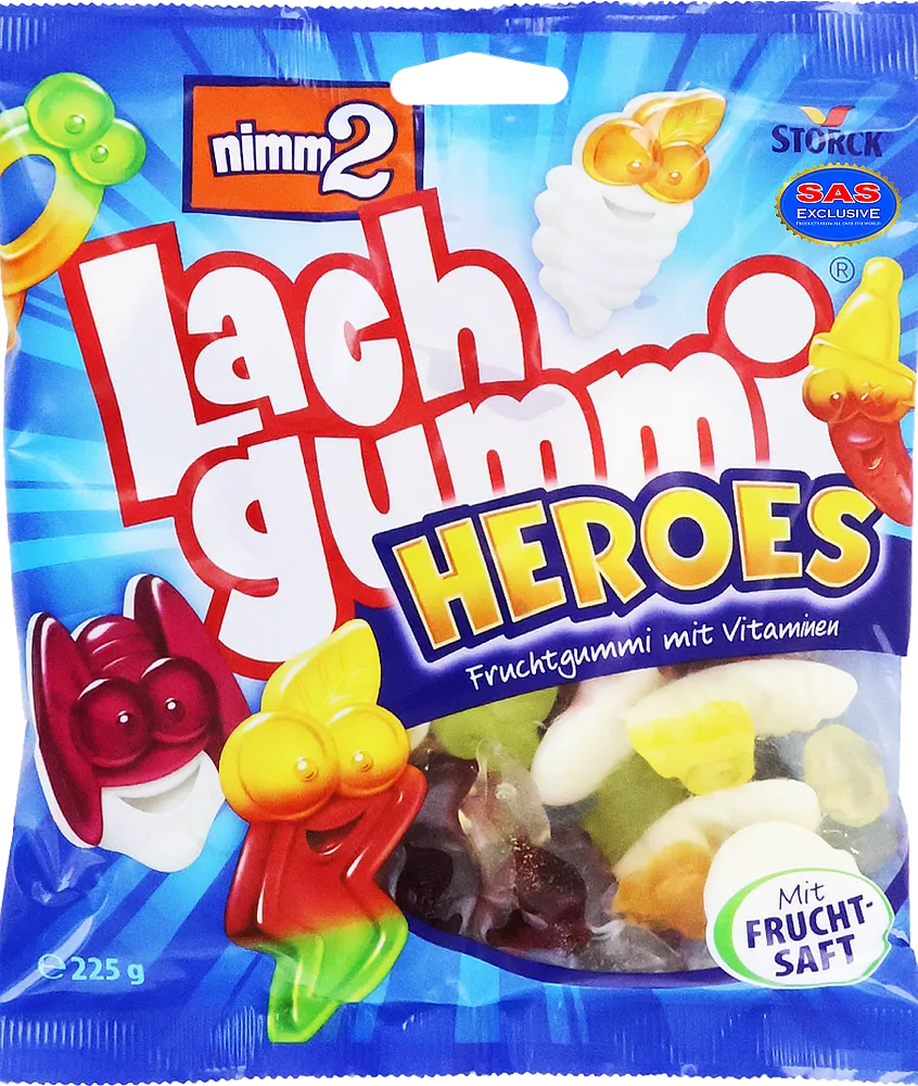 Մաստակ-կոնֆետ մրգային «Luch Gummi Heroes» 225գ
