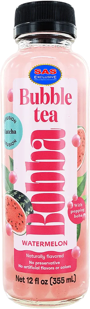 Սառը թեյ ձմերուկի «Bobba Bubble Tea Watermelon» 355մլ
