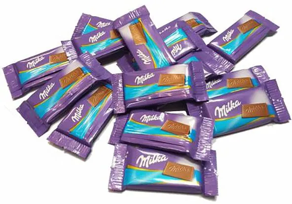 Chocolate candies "Milka"
