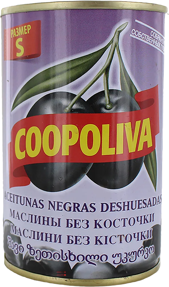 Black pitted olives "Coopoliva" 300g 