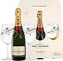 Шампанское и бокалы "Moet & Chandon Brut Imperial" 0.75л