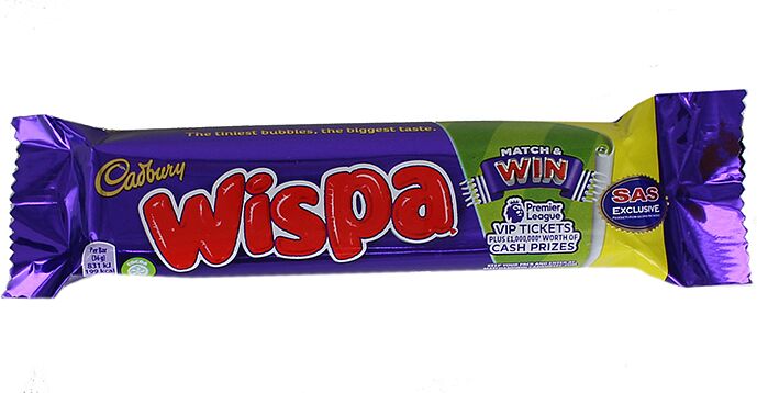 Шоколадный батончик "Cadbury  Wispa" 36г