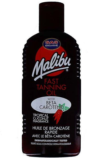 Масло для загара "Malibu FastTanning Oil" 200мл