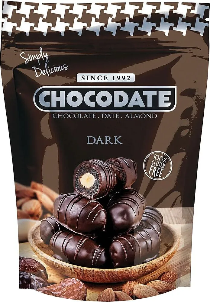 Date in chocolate "Chocodate Extra Dark" 250g
