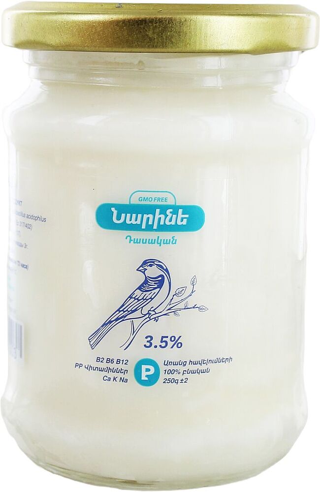 Fermented classic milk product "Panatsea Narineh" 200g,  richness: 3.5%