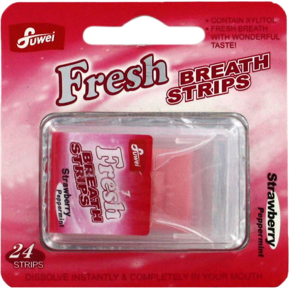 Breath freshening strips "Fresh" berries 