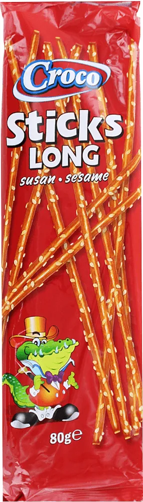 Salty sticks "Croco Sticks Long Sesame" 80g
