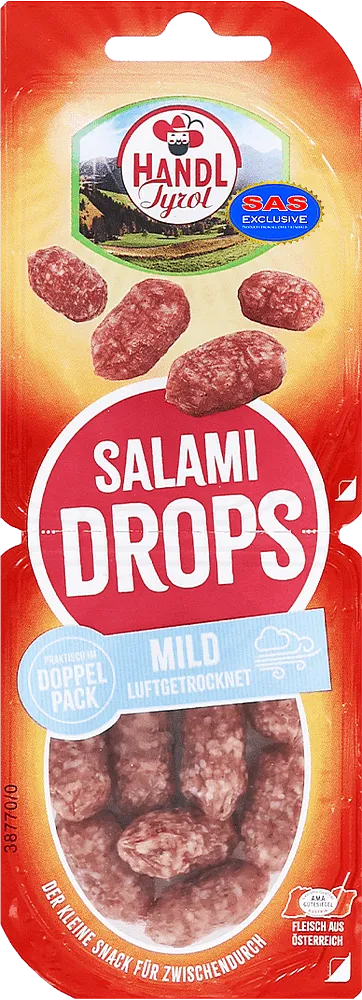 Երշիկ սալյամի հում-չորացրած «Handl Tyrol Salami Drops Mild» 70գ