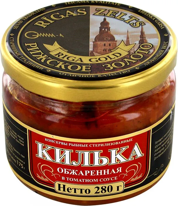 Sprat  in tomato sauce "Rijskoe Zoloto" 280g   