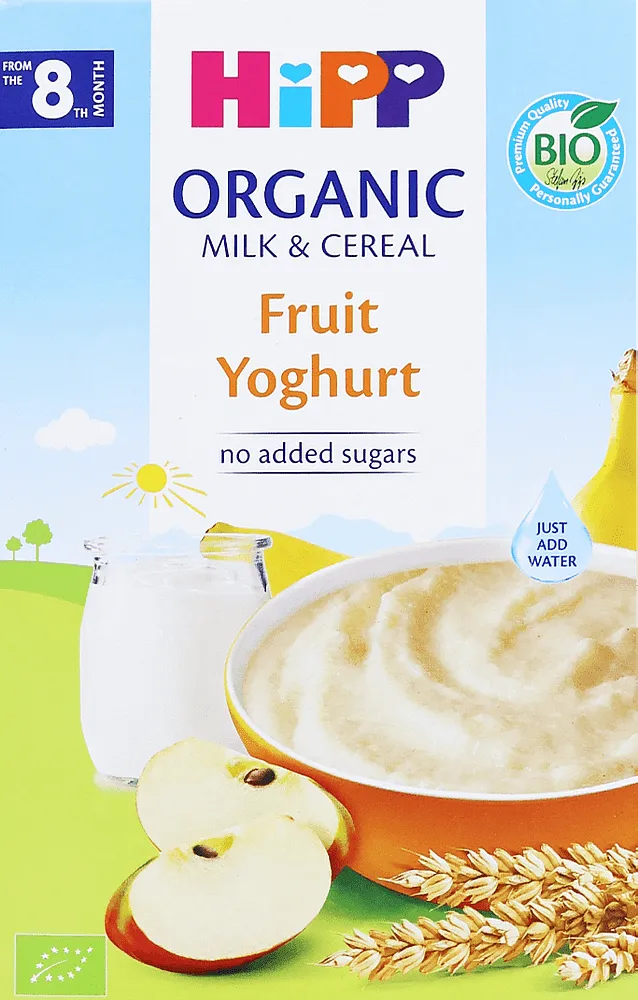 Каша молочная "Hipp organic Milk & Cereal Fruit Yoghurt" 250г