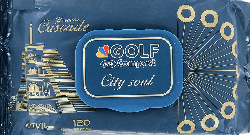 Wet wipes "Golf Compact Yerevan Cascade" 120 pcs
