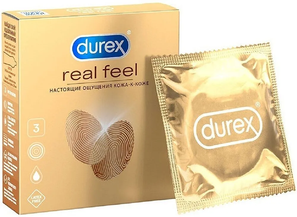 Condoms "Durex Real Feel" 3pcs
