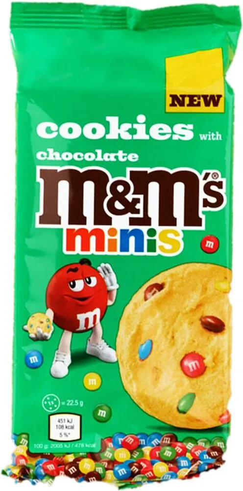 Cookies with dragee "M&M's Minis" 180g
