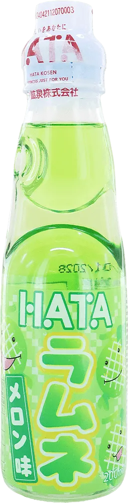 Освежающий газированный напиток со вкусом дыни "Hata Melon" 200мл 