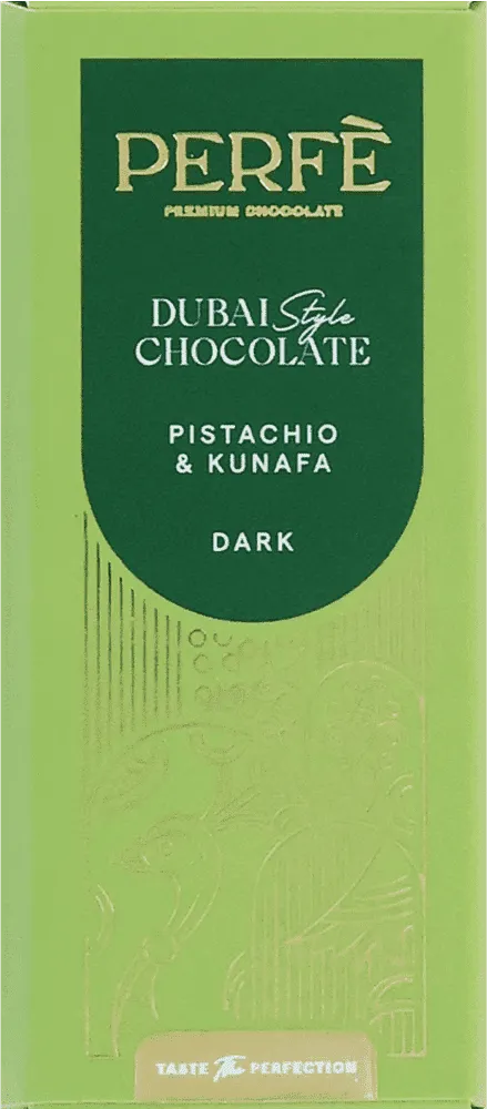 Chocolate bar with pistachios & kunafa "Perfe Dubai Chocolate" 100g±3%
