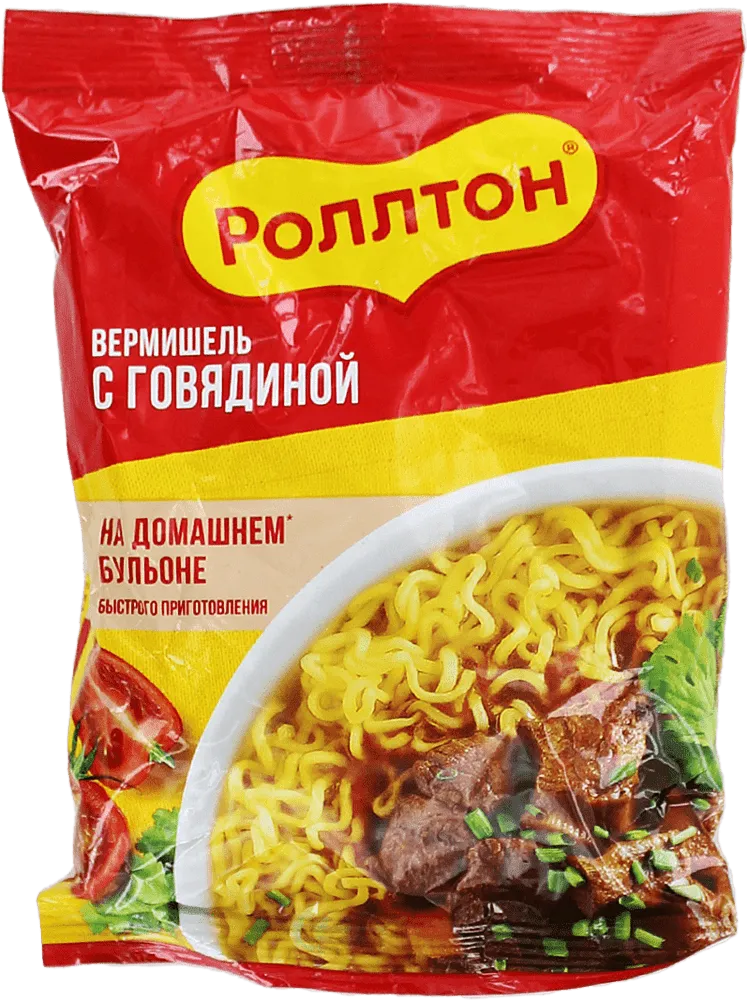 Beef noodles "Rollton" 60g 