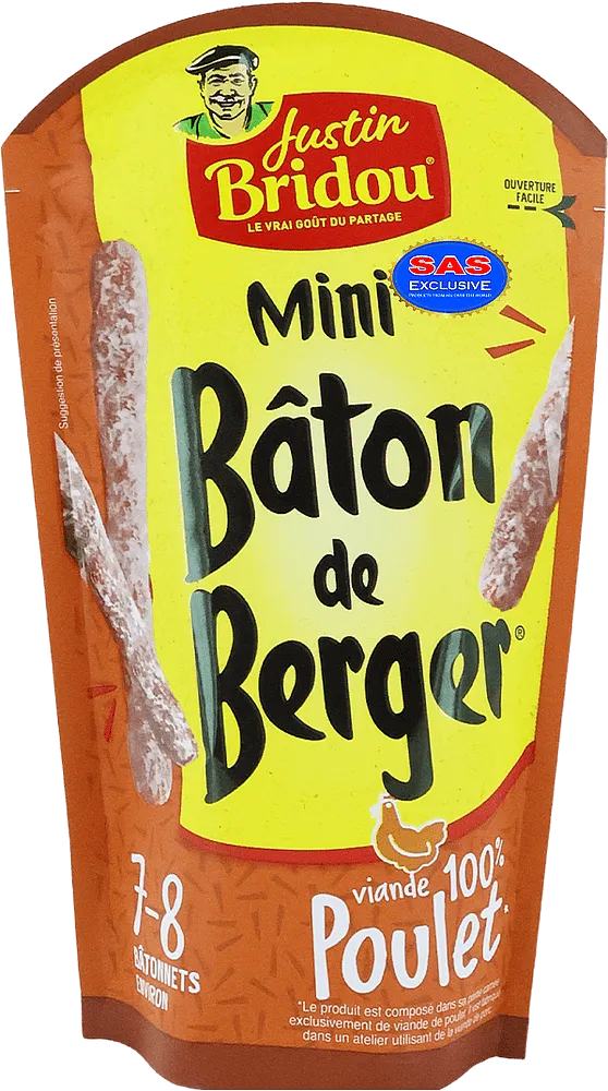 Salami sausage "Justin Birdou Mini Baton" 80g