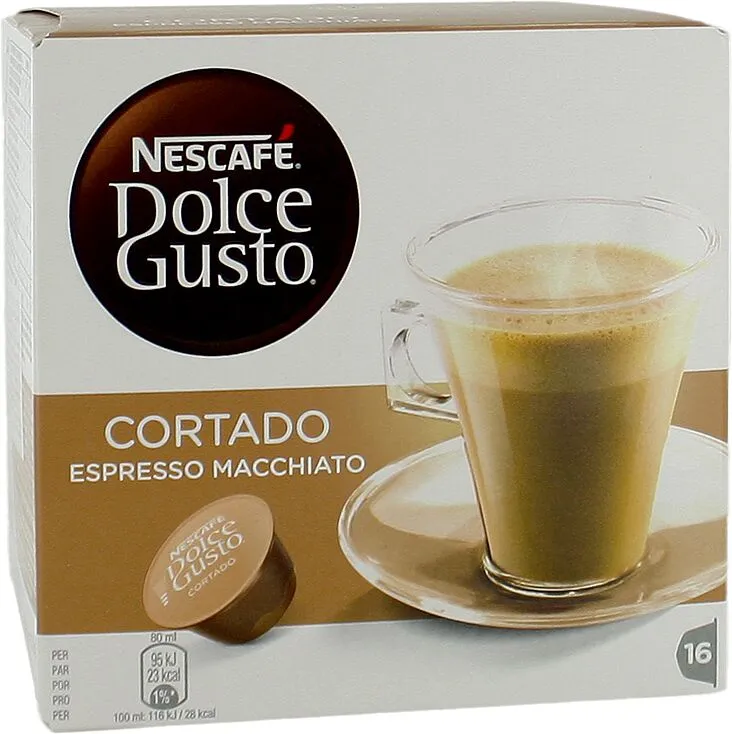 Coffee capsules "Nescafe Dolce Gusto Cortado" 16pcs, 100.8g