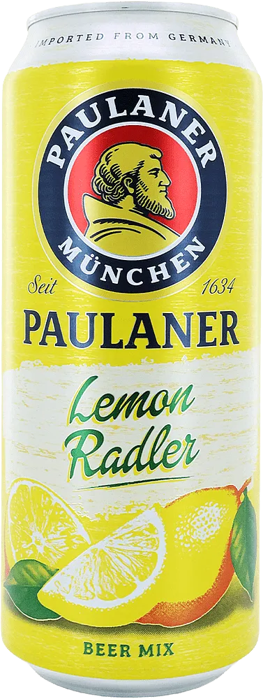 Lemon-flavored beer "Paulaner Radler Lemon" 500ml
