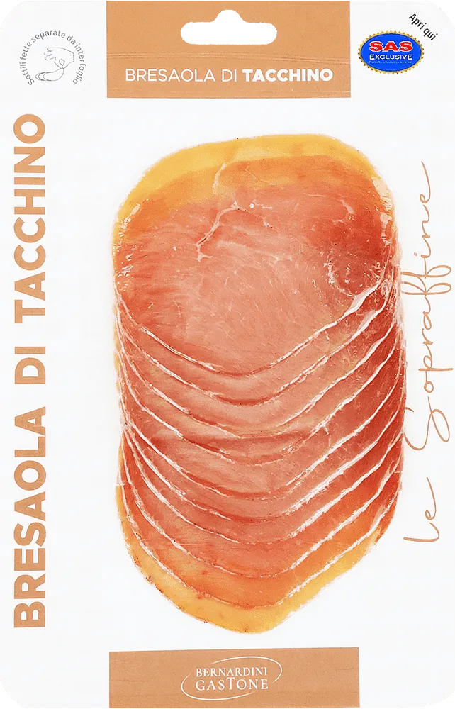 Բրեզաոլա հնդկահավ, կտրտած «Bernardini Gastone Bresaola Di Tacchino» 0.100կգ
