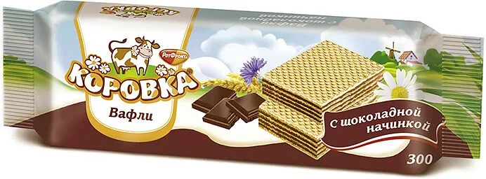 Wafer with chocolate filling "Korovka" 300g
