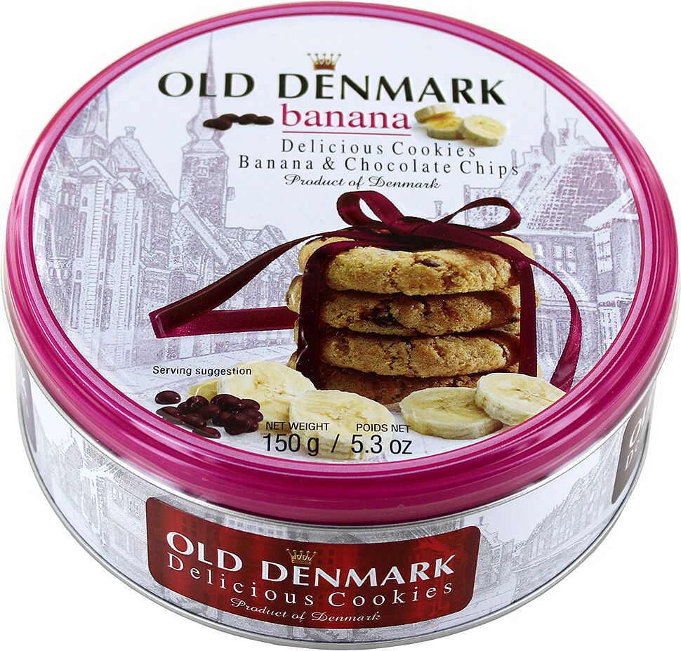 Печенье с шоколадом и  бананом "Old Denmark" 150г