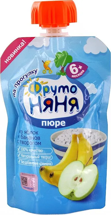 Apple & banana puree "Fruto Nyanya" 90g