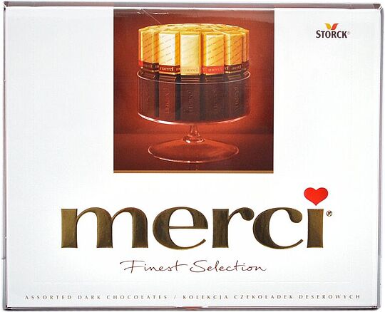 Շոկոլադե կոնֆետների հավաքածու «Merci» 250գ