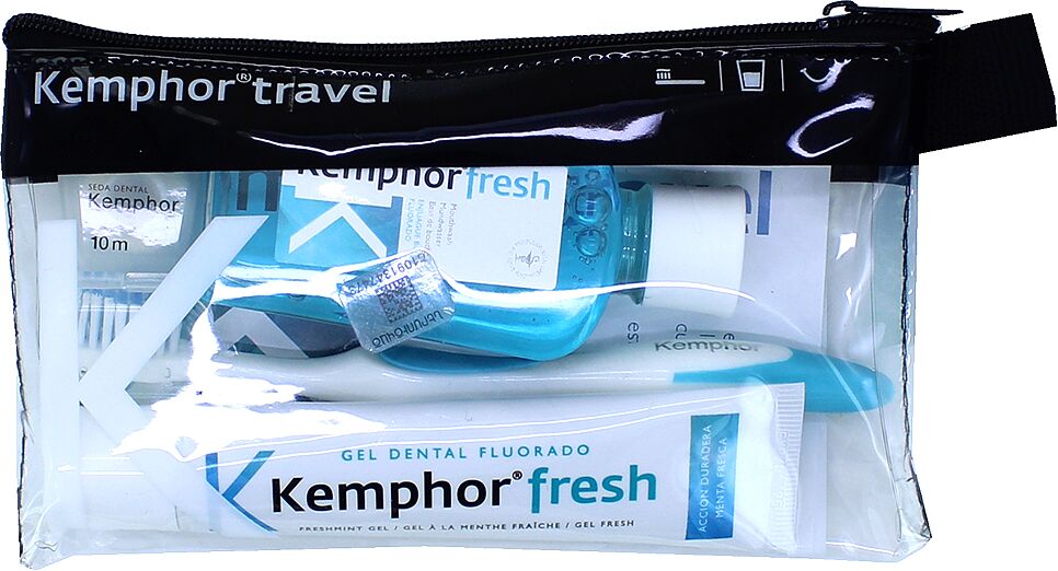 Բերանի խոռոչի մաքրման հավաքածու «Kemphor Travel» 4հատ