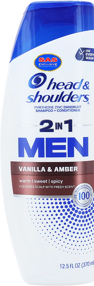 Շամպուն-կոնդիցիոներ «Head & Shoulders Men 2 in 1 Vanilla & Amber» 370մլ
