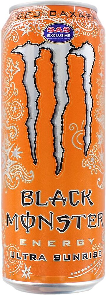 Էներգետիկ գազավորված ըմպելիք «Black Monster Ultra Sunrise» 0.449լ