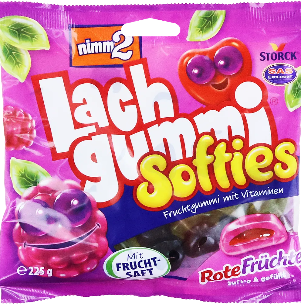 Մաստակ-կոնֆետ հատապտղային «Luch Gummi Softies» 225գ
