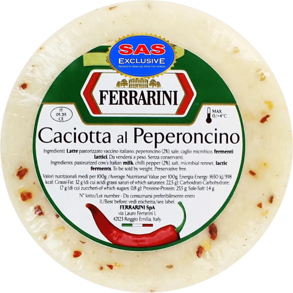 Cheese with pepper "Ferrarini Caciotta al Peperoncino"