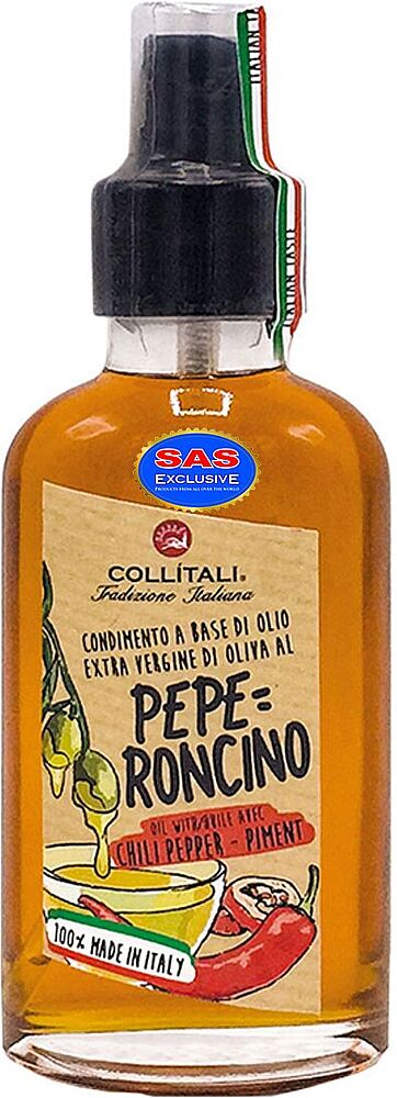 Olive oil with pepper flavor "Collitali Peperoncino Extra Virgin" 100ml
