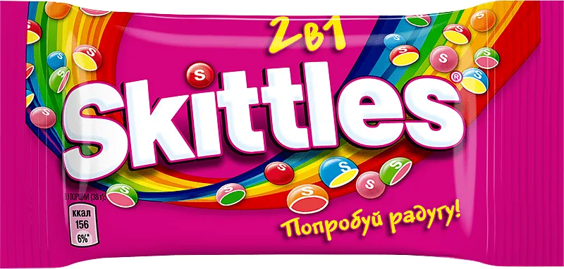 Fruit dragee "Skittles 2 in 1" 38g 