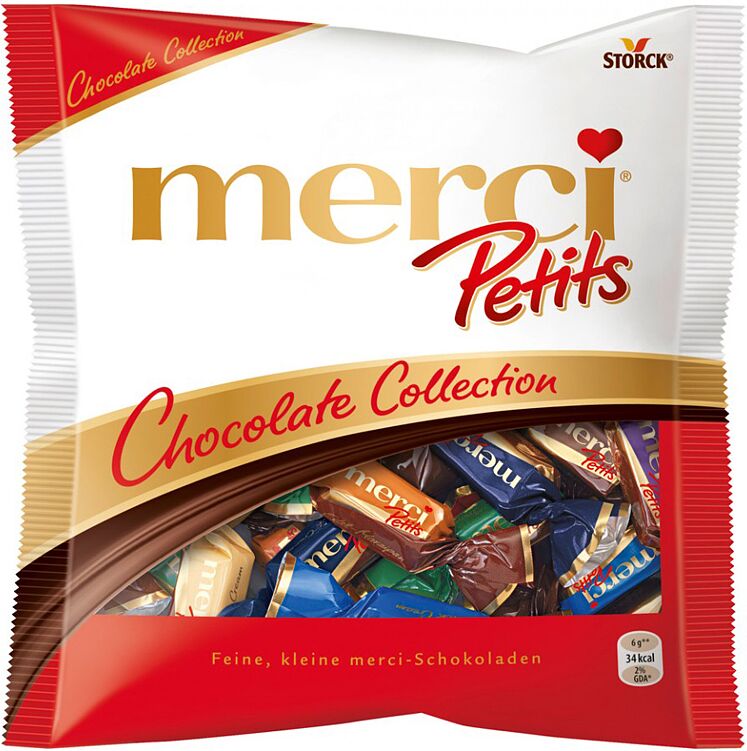 Շոկոլադե կոնֆետների հավաքածու «Merci Petits» 125գ