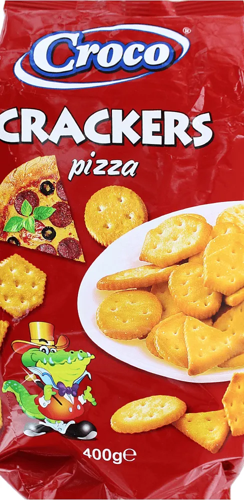 Crackers with pizza flavor "Croco Pizza" 400g
