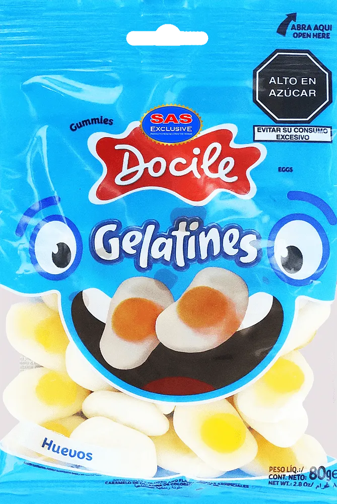 Jelly candies "Docile Gelatines Huevos" 80g
