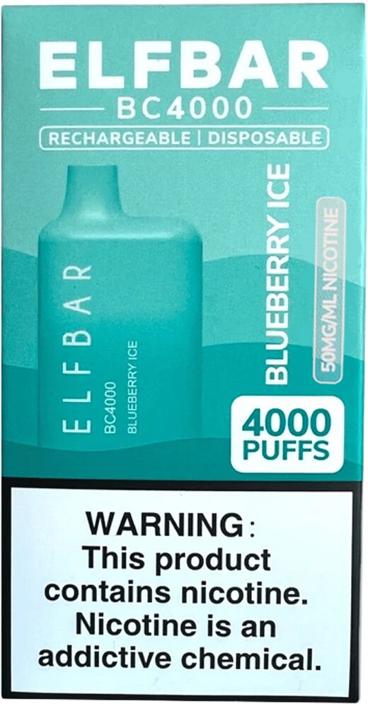 Electric pods "Elf Bar" 4000 puffs, Blueberry Ice
