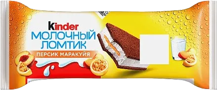 Milk biscuit with peach & passion fruit flavor "Kinder Peach & Passion Fruit" 28g