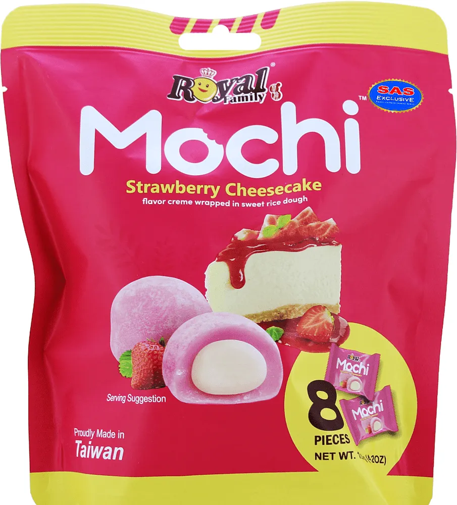 Pastry mochi with strawberry cheesecake flavor "Royal Family" 120g

