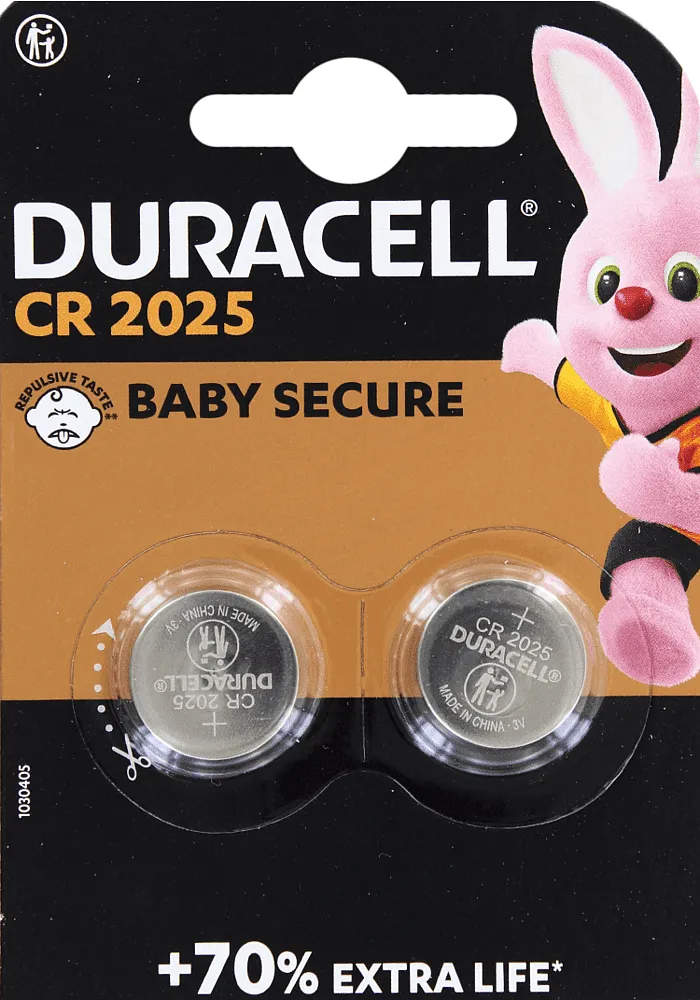 Lithium battery "Duracell CR2025" 2 pcs
