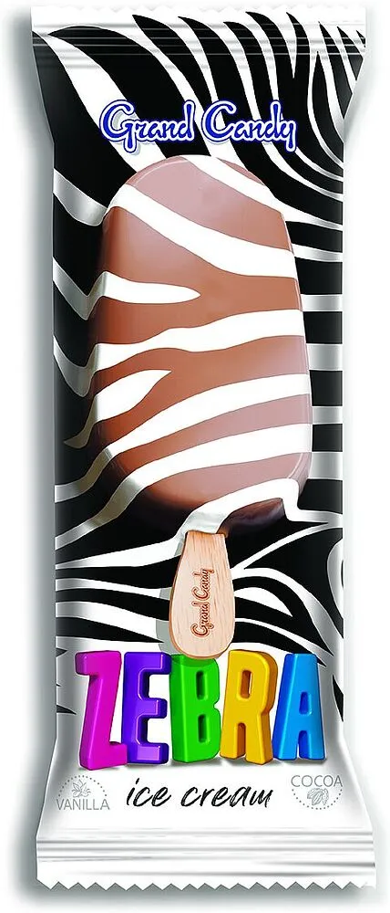 Chocolate vanilla ice cream "Grand Candy Zebra" 55g