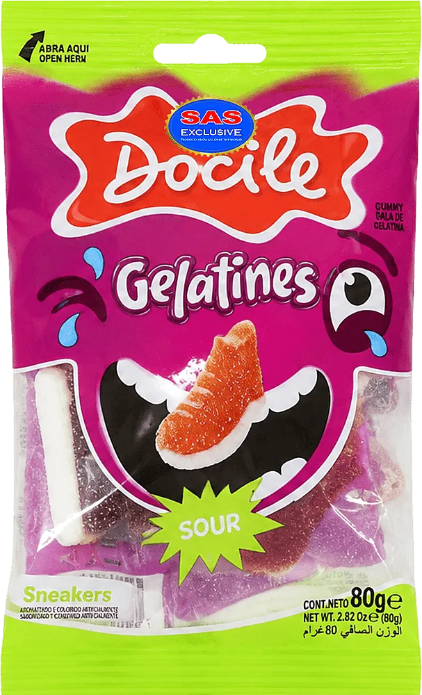 Jelly candies "Docile Gelatines Sour Sneakers" 80g
