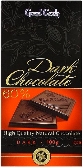 Շոկոլադե սալիկ դառը «Գրանդ Քենդի» 100գ 