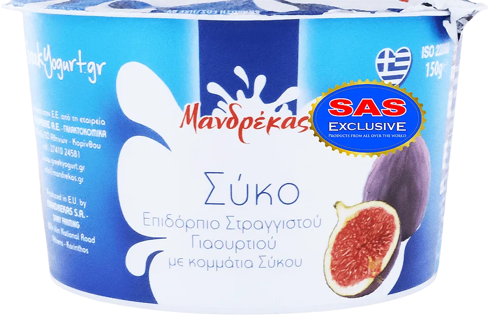 Յոգուրտ հունական թզով «Mandrekas Greek Yogurt Fig» 150գ, յուղայնությունը՝ 1.8%
