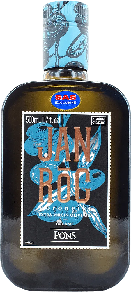 Olive oil "Pons Jan Roc Koroneiki Organic Extra Virgin" 500ml