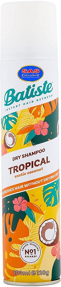 Dry shampoo "Batiste Tropical" 200ml