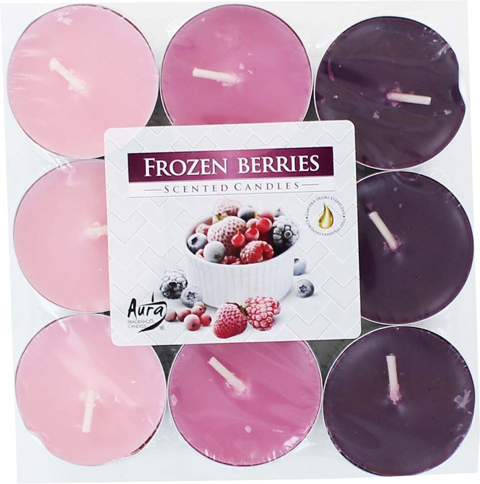 Մոմ անուշաբույր «Aura Bispol Frozen Berries» 18 հատ
